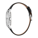 Esprit Men's Watch Black Leather Strap & White Dial With Date - Blue Salon