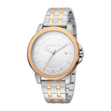 Esprit Men's Watch Two Tone Ss BraceletÂ & White Dial With Date - Blue Salon
