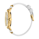 Esprit Ladies Watch White Rubber Strap Gold Case & White Dial