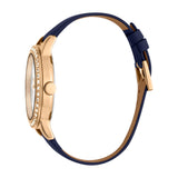 Esprit Ladies Watch Blue Leather Strap With Stone White Dial