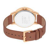 Esprit Ladies Watch Leather Oldrose Strap With Stone White Dial