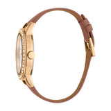 Esprit Ladies Watch Leather Oldrose Strap With Stone White Dial - Blue Salon