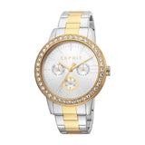 Esprit Ladies Watch Two Tone CaseÂ & Bracelet WithÂ Multi FunctionÂ White Dial - Blue Salon
