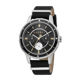 Esprit Ladies Watch Black Leather Strap Stainless Steel Case & Black Dial - Blue Salon