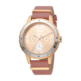 Esprit Ladies Watch Leather Oldrose Strap With Ip Rosegold CaseÂ & Dial
