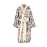 Etro Home Doubled Kimono Bathrobe Extra Large Grey