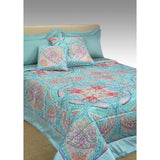 Etro Home Green Panel Quilted Bedcover 270x270 Cm