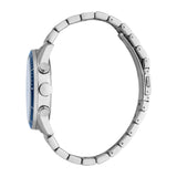ESPRIT Men's Chronograph Watch - Silver Case, Dark Blue Dial, Stainless Steel Bracelet