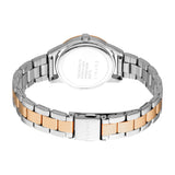 ESPRIT Women's Two Tone Silver and Rose Gold Color Watch with Rose Gold Dial and Date Function