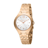 ESPRIT Women's Rose Gold Watch with Silver Dial and Metal Bracelet