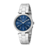 ESPRIT Women's Silver Watch with Dark Blue Dial and Stainless Steel Bracelet