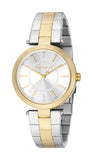 ESPRIT Women's Two Tone Silver & Gold Watch with Silver Dial
