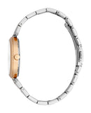 ESPRIT Women's Two Tone Silver & Rose Gold Watch with Silver Dial
