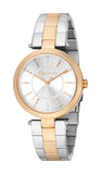 ESPRIT Women's Two Tone Silver & Rose Gold Watch with Silver Dial
