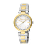 ESPRIT Women's Two Tone Silver & Gold Color Watch with Silver Dial