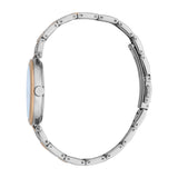 ESPRIT Women's Two Tone Silver & Rose Gold Color Watch with Dark Blue Dial and Metal Bracelet