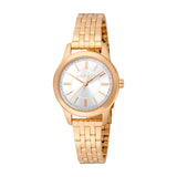 ESPRIT Women's Rose Gold Color Watch with Silver Dial and Bracelet