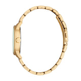 ESPRIT Women's Watch, Gold Color Case with Dark Green & Silver Glitter Dial, 3 Hands, 5 ATM