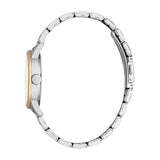 ESPRIT Women's Two Tone Silver & Gold Color Watch, White MOP & Silver Glitter Dial, 3 Hands, 5 ATM