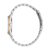 ESPRIT Women's Two Tone Silver & Rose Gold Color Watch with Silver Dial and Metal Bracelet