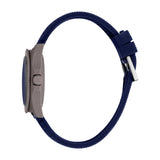 ESPRIT  Men & Women's Dark Grey Color Watch with Dark Blue Dial and Silicone Strap