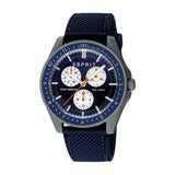 ESPRIT  Men & Women's Dark Grey Color Watch with Dark Blue Dial and Silicone Strap