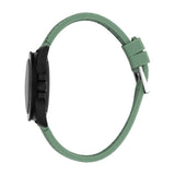 ESPRIT Men & Women's Watch Black Color Case Black Dial Green Silicone Strap