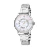 ESPRIT Women's Watch Silver Color Case White MOP Dial Stainless Steel Metal Bracelet