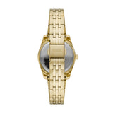 Fossil Scarlette Mini Green Dial Fixed Bezel Gold Tone Ladies Watch