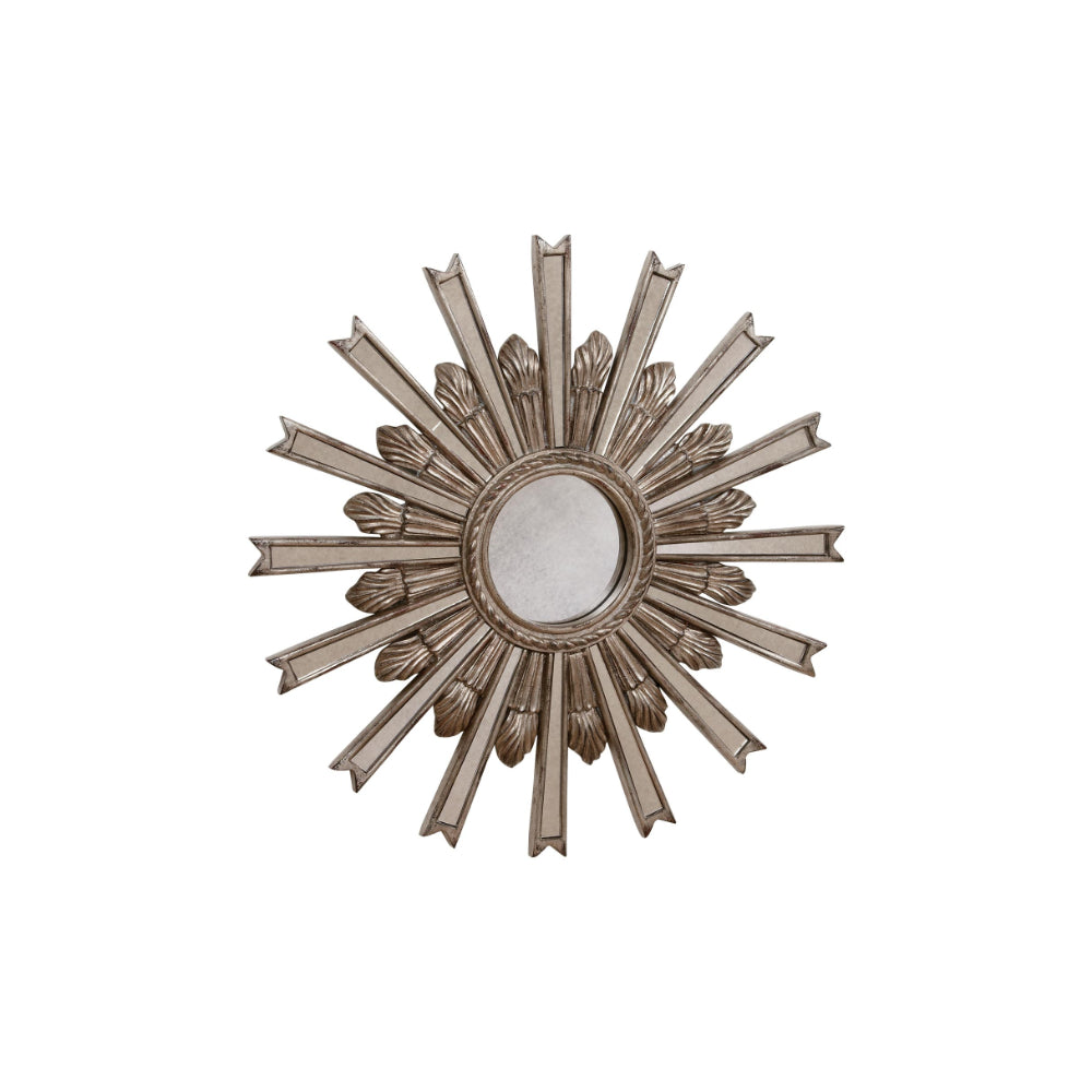 Ethan Allen Silver Starburst Mirror (51Cm) 51X51 cm | Home and Furniture Home | Home Décor | Mirrors