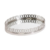 Ethan Allen Oval Link Tray In Nickel