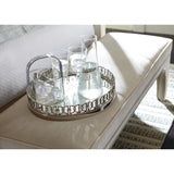Ethan Allen Oval Link Tray In Nickel