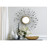 Ethan Allen Silver Toned Soleil Mirror 123X123 cm