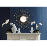 Ethan Allen Silver Toned Soleil Mirror 123X123 cm