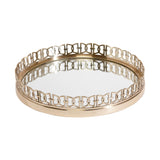 Ethan Allen Oval Link Tray In Gold