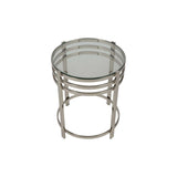Ethan Allen Nickel Side Table
