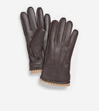 Cole Haan GRANDSERIES Leather Knit Cuff GlovMens Fashion
