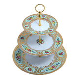 Falken Porzellan Constanza Vienna Cake Stand Deladon Gold - Blue Salon