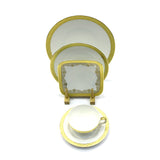 Falken Porzellan Maxim Square - Lilliet Gold - Dinner Set 95 Pcs