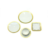 Falken Porzellan Maxim Square - Lilliet Gold - Dinner Set 95 Pcs