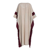 Fahm Dress & Abaya Brown Set, Free Size