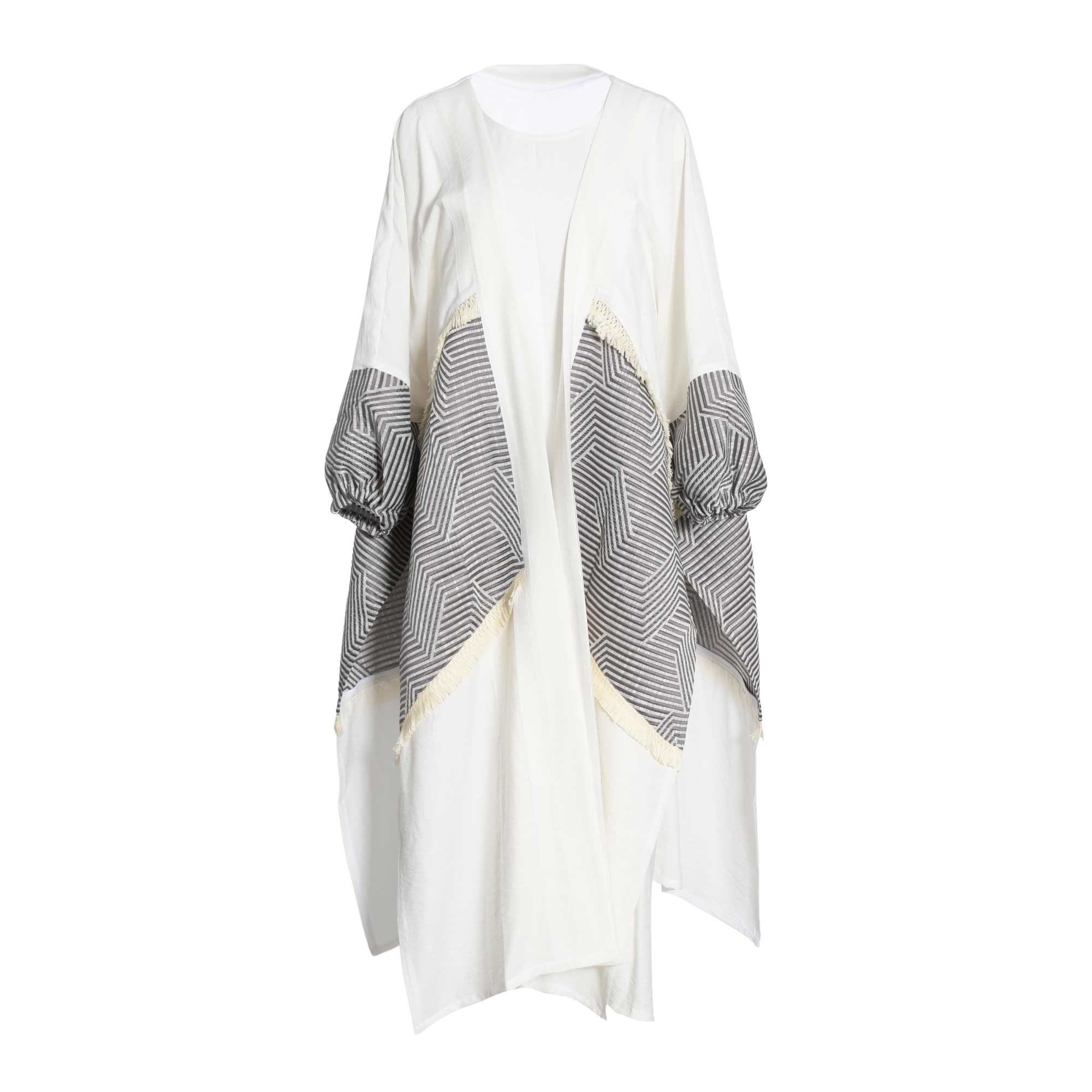 Fahm Dress & Abaya (Set) White & Grey Stripes free Size | Abaya | All Clothing | Clothing | EID2023 | GCC | Kaftans & Abayas | Ramadan23 | Traditional Wear | Women | Women All Clothing | Women All Clothing Dresses | Women All Clothing Traditional Wear Ram Fahm Dress & Abaya (Set) White & Grey Stripes free Size | Abaya | All Clothing | Clothing | EID2023 | GCC | Kaftans & Abayas | Ramadan23 | Traditional Wear | Women | Women All Clothing | Women All Clothing Dresses | Women All Clothing Traditional Wear Ram