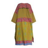 Fahm Women's Green and Beige Dress & Abaya Set, Free Size