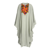 Fahm Women's Khaki Dress & Abaya (Set) Free Size
