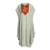 Fahm Women's Khaki Dress & Abaya (Set) Free Size