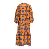 Fahm Women's Orange Dress, Free Size