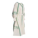 Fahm Women's Off-white/Green Dress, Free Size