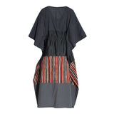 Fahm Women's Multicolor Stripes Kaftan Dress, Free Size