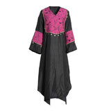 Fahm Women's Black/Purple Dress, Free Size