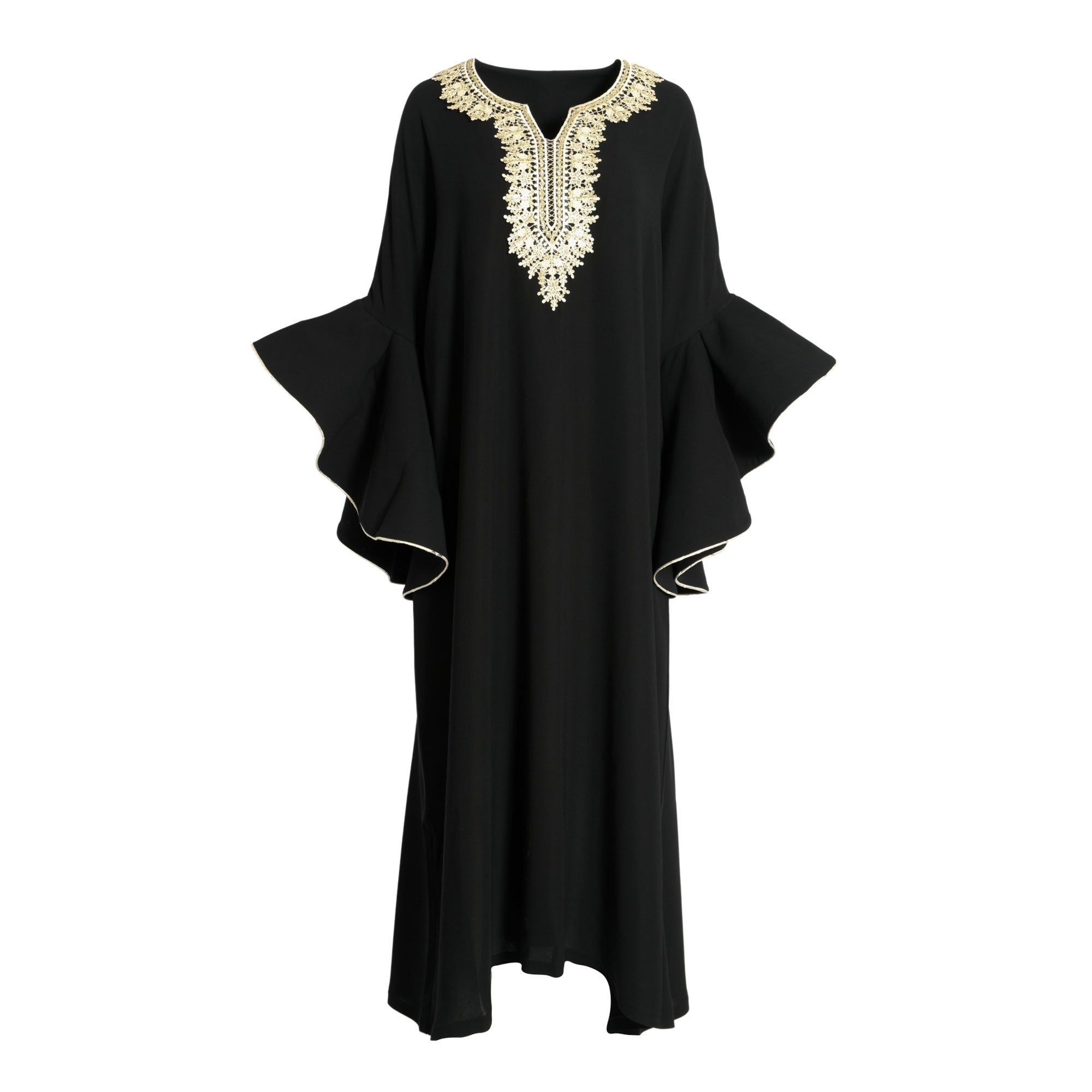 Fahm Women's Black Dress, Free Size